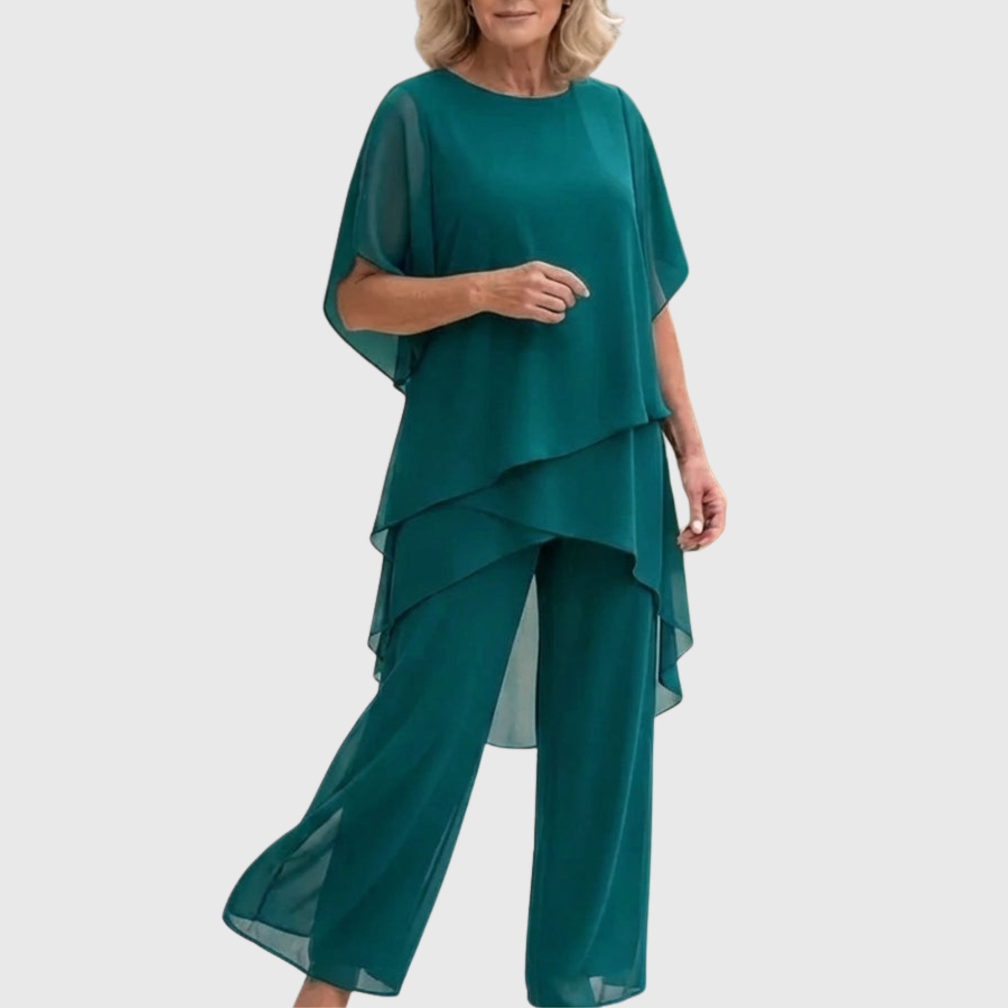 Linda | Draped Palazzo Trousers Set