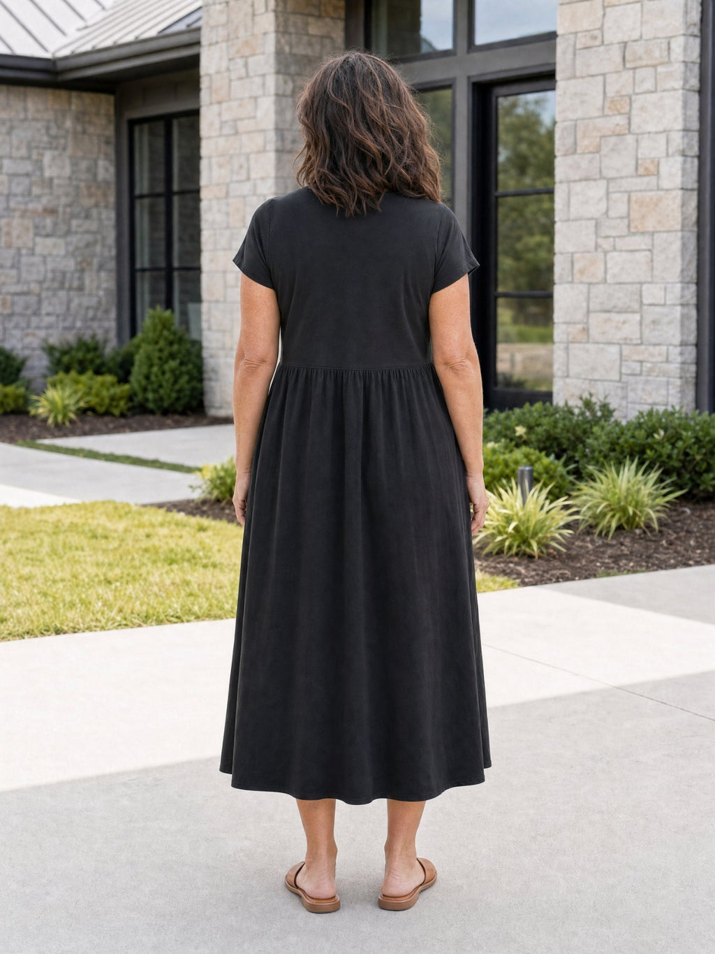 Gracie - Relaxed Midi Dress with Pockets