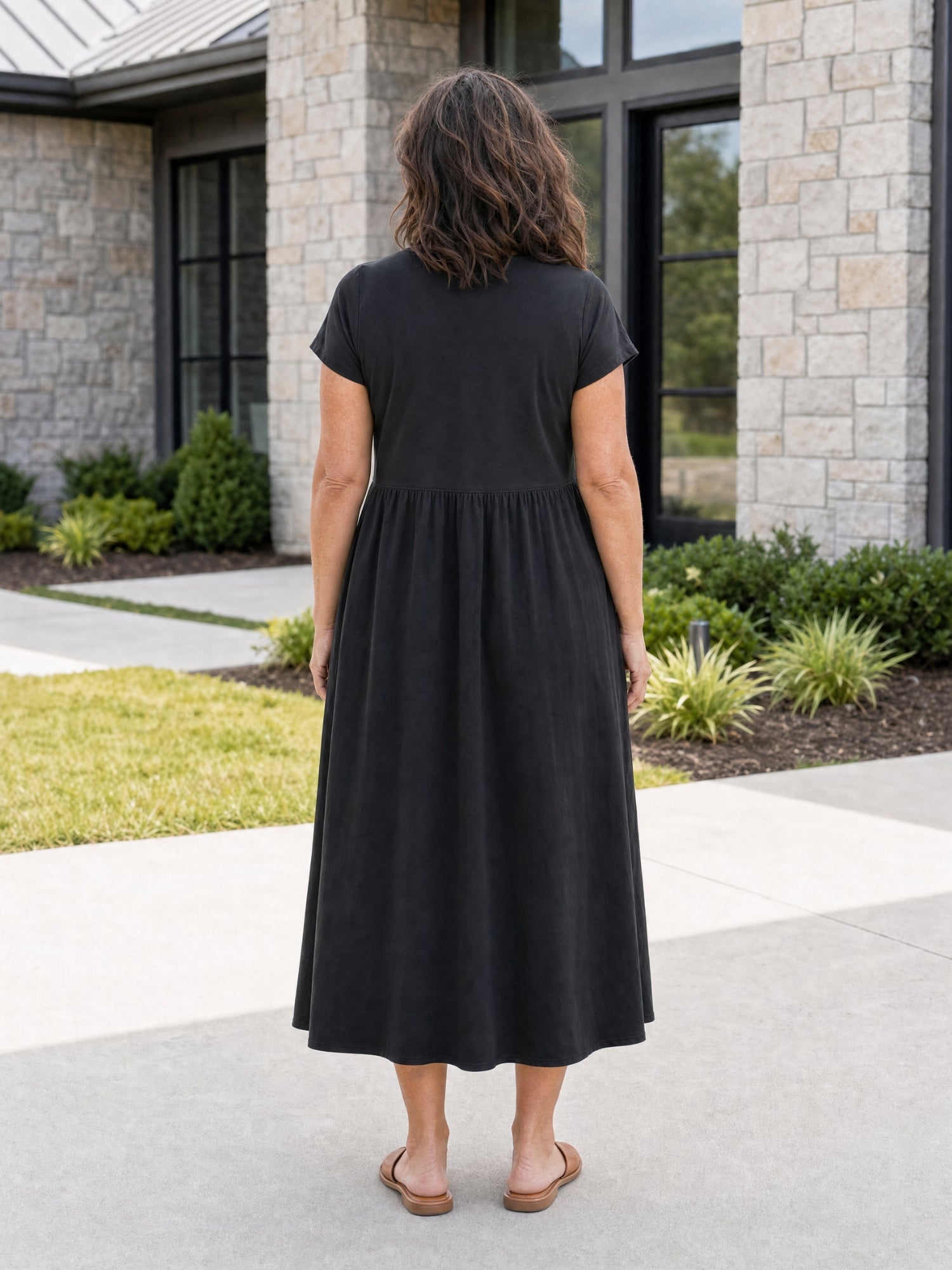 Gracie - Relaxed Midi Dress with Pockets