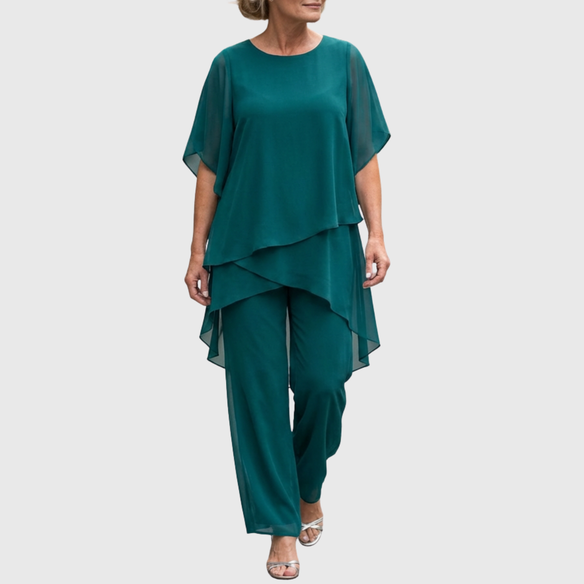 Linda | Draped Palazzo Trousers Set