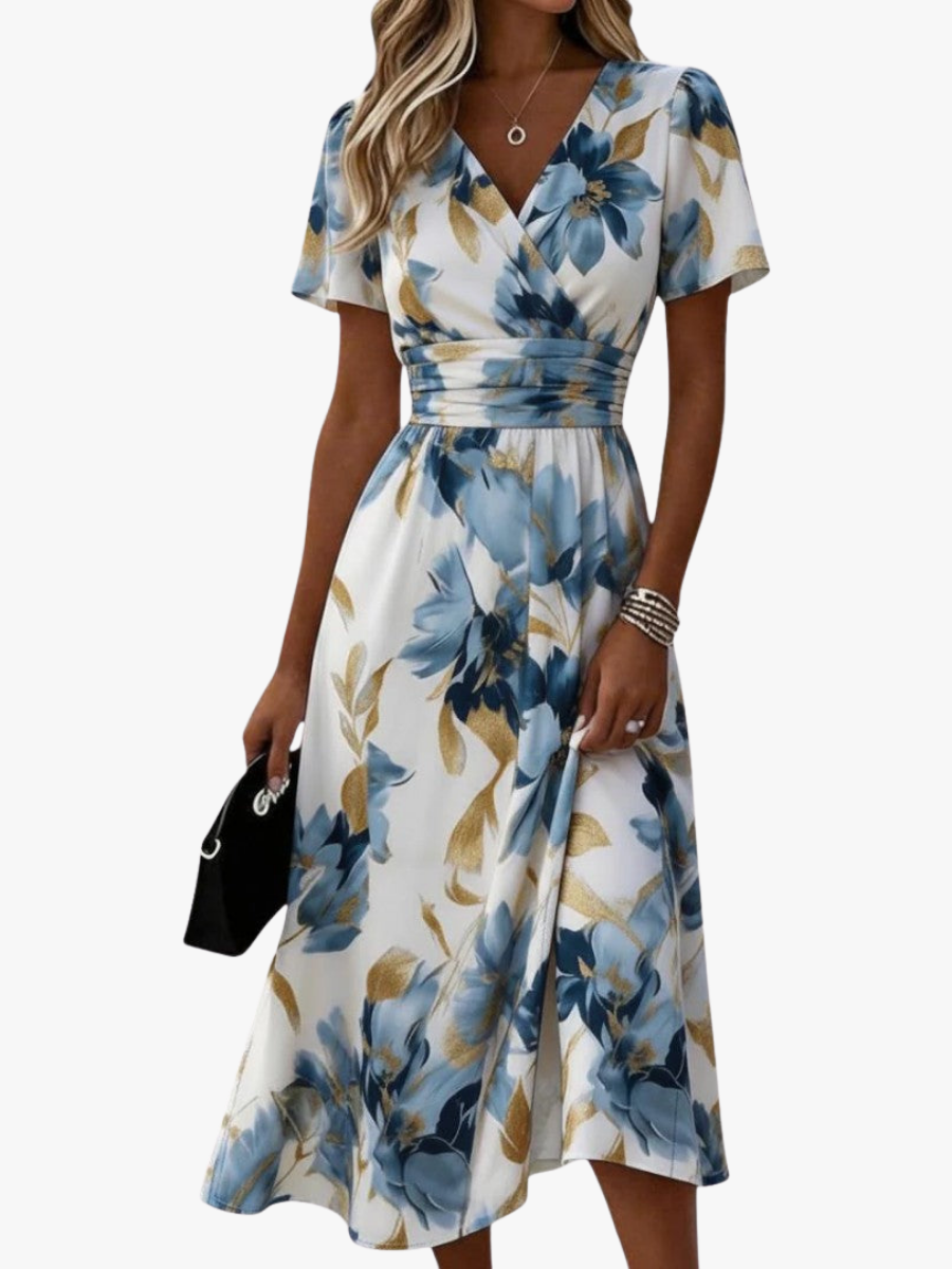 LYON | MODERN FLORAL MIDI DRESS