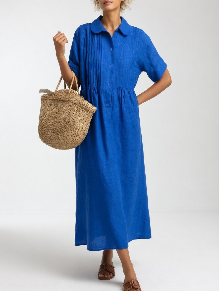 Lysandra™ — Fluid Summer Shirt Dress