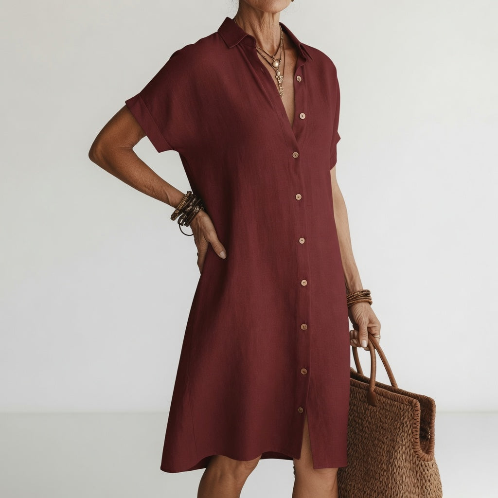 Geneviève - Premium Midi Shirt Dress
