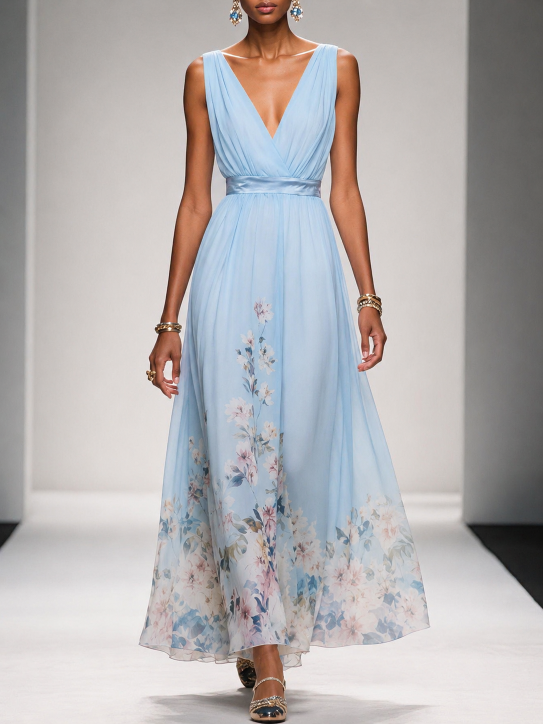 Mica | Sleeveless A Maxi Dress