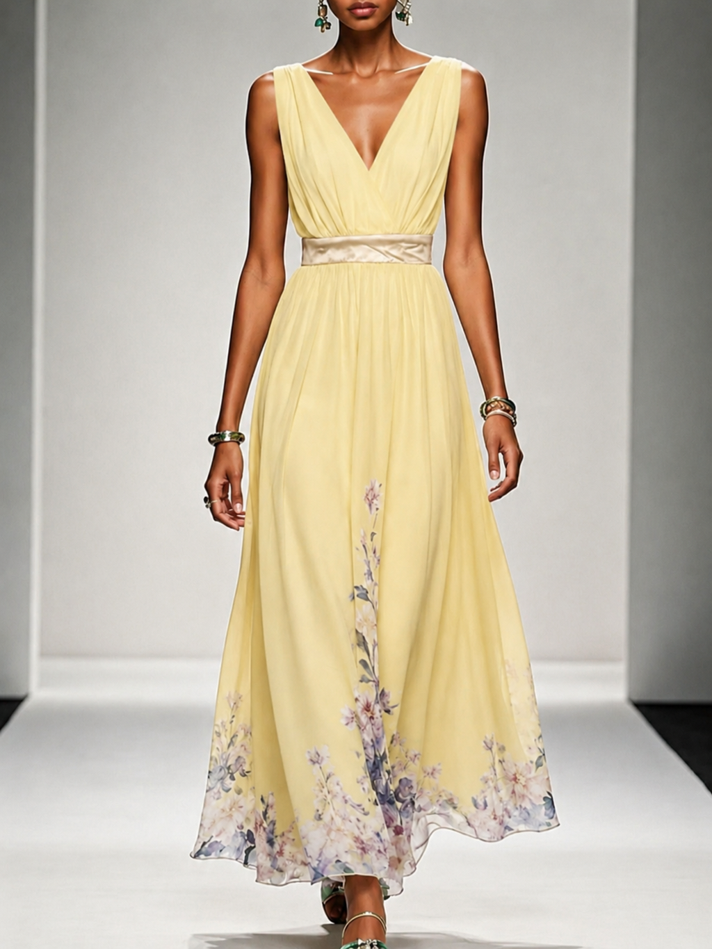 Mica | Sleeveless A Maxi Dress