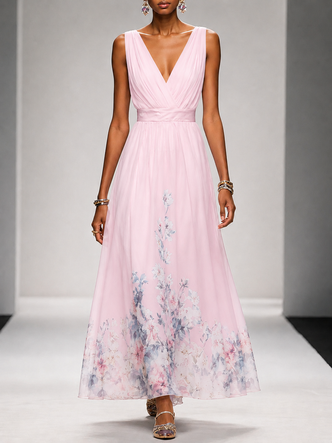Mica | Sleeveless A Maxi Dress