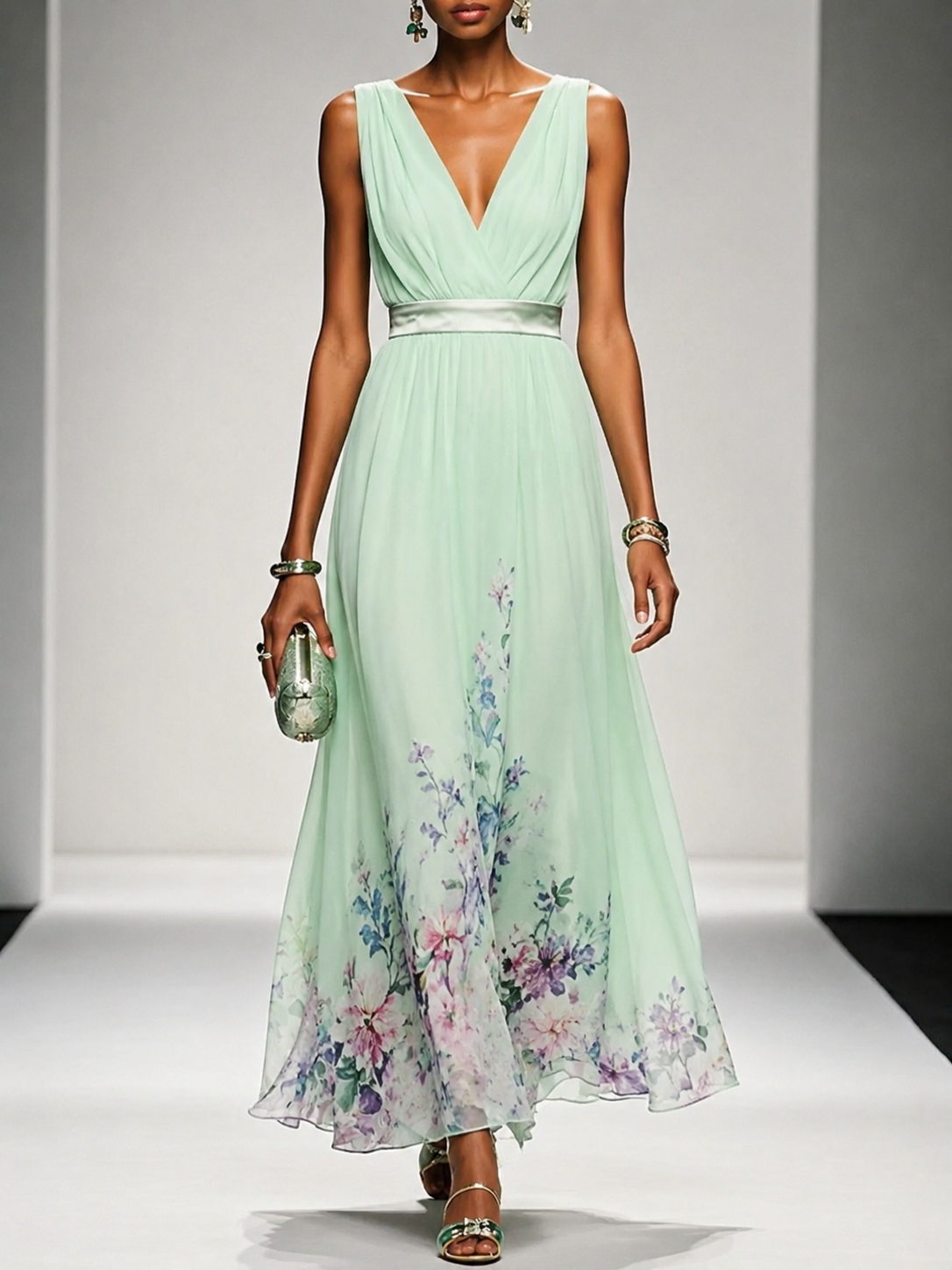 Mica | Sleeveless A Maxi Dress