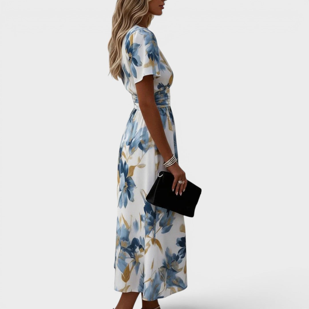 LYON | MODERN FLORAL MIDI DRESS