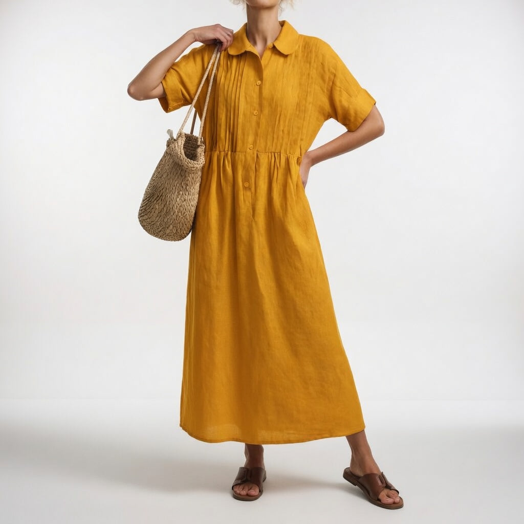 Lysandra™ — Fluid Summer Shirt Dress