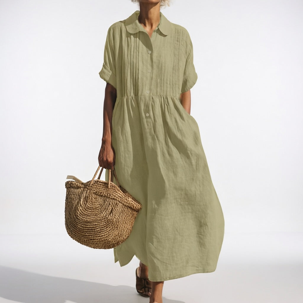 Lysandra™ — Fluid Summer Shirt Dress