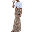 THORA™ – Wild Leopard Print Fishtail Midi Skirt