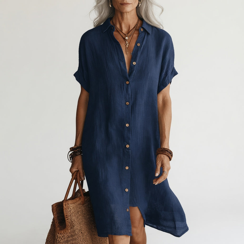 Geneviève - Premium Midi Shirt Dress