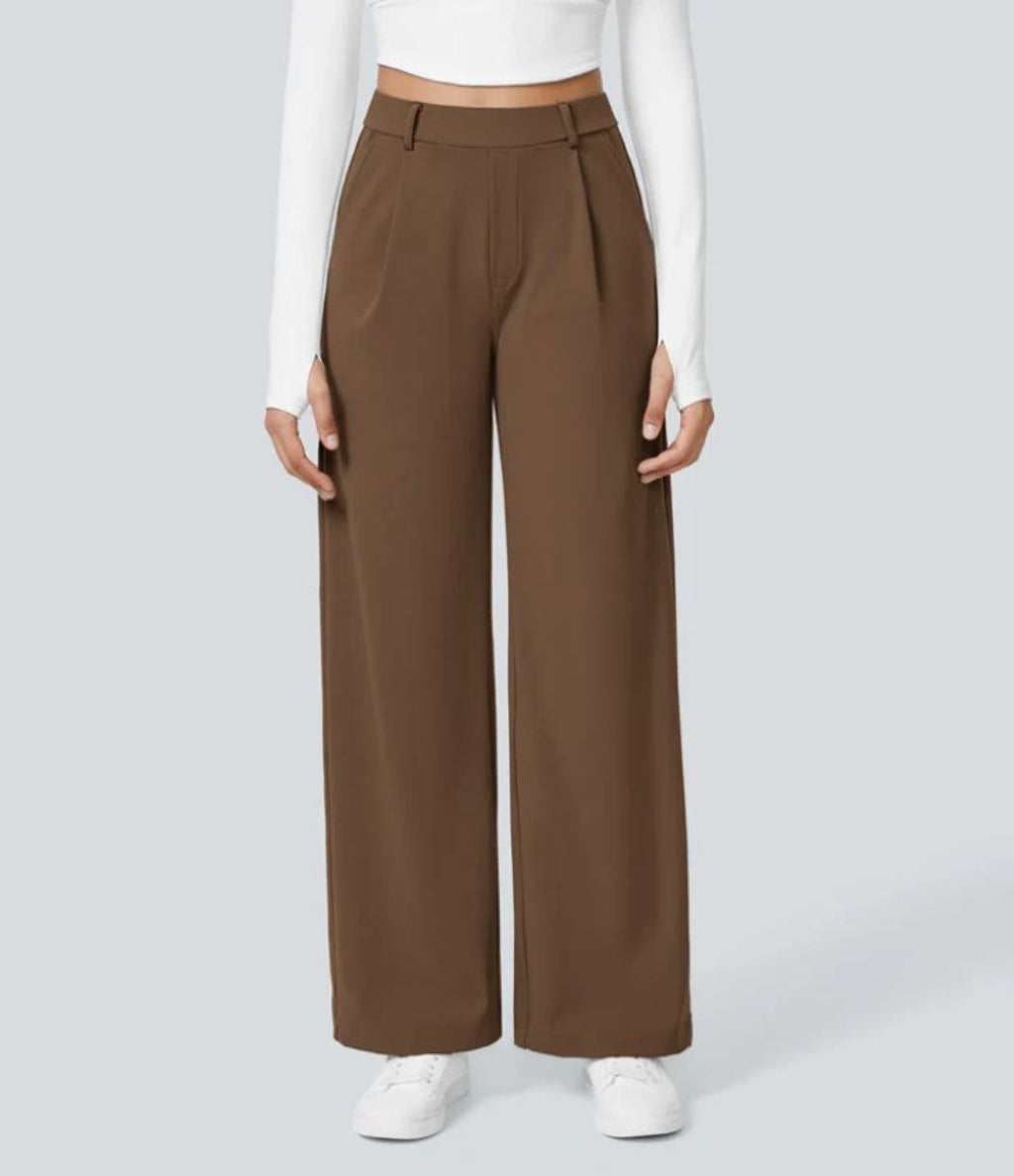 CHARMIE™ - Casual High Waist Straight Leg Trousers
