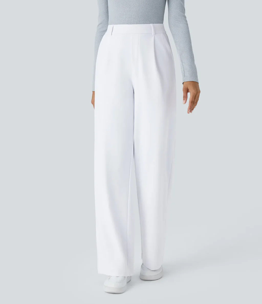 CHARMIE™ - Casual High Waist Straight Leg Trousers