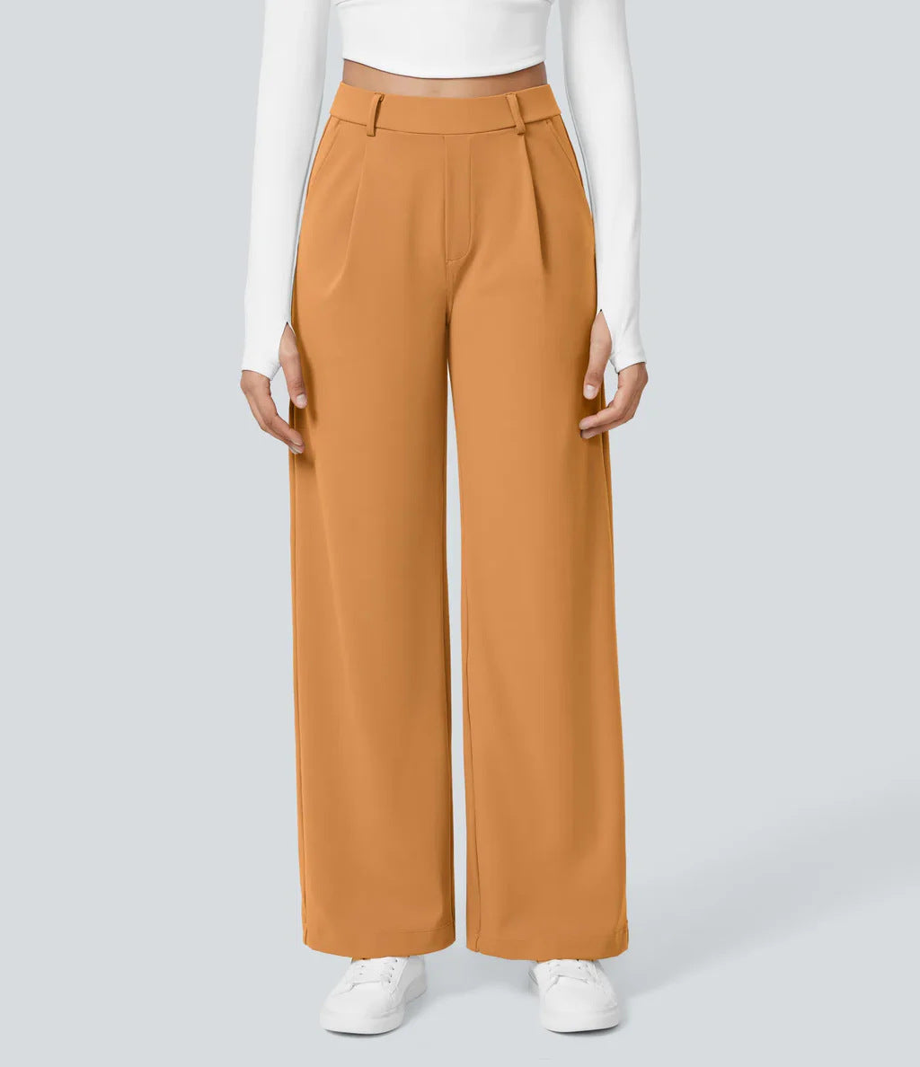 CHARMIE™ - Casual High Waist Straight Leg Trousers
