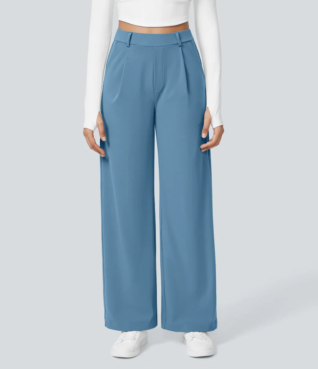 CHARMIE™ - Casual High Waist Straight Leg Trousers