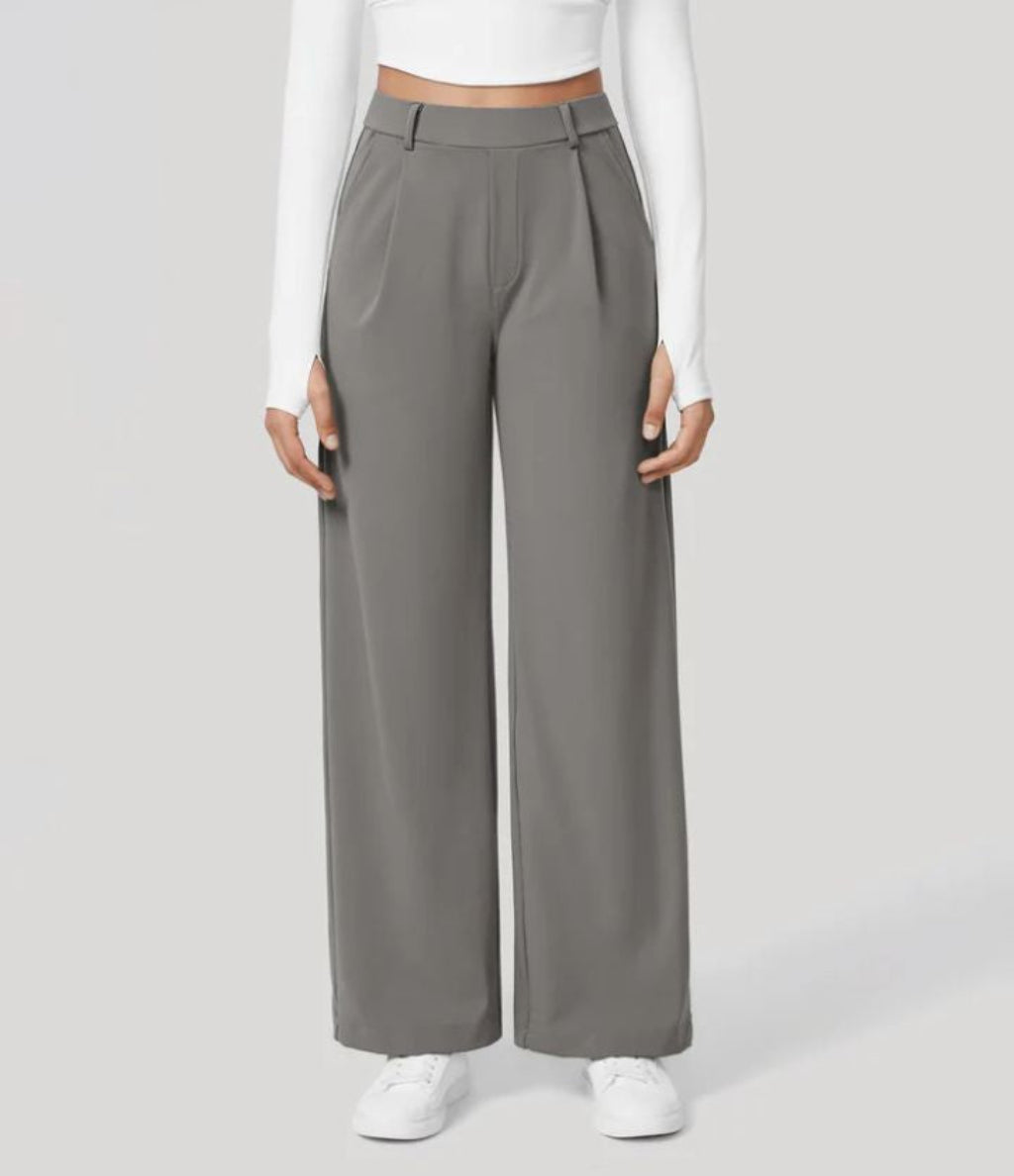 CHARMIE™ - Casual High Waist Straight Leg Trousers