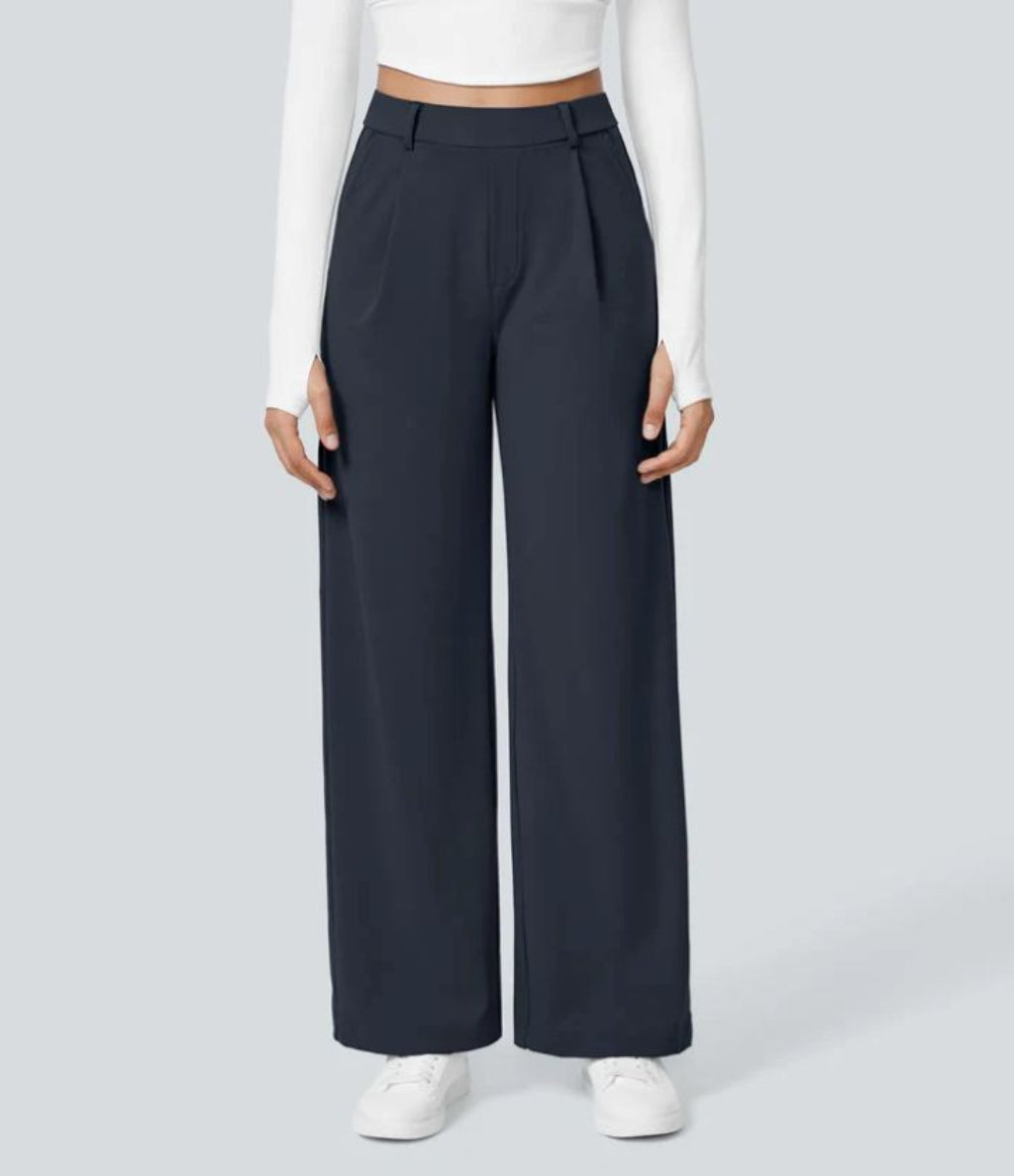 CHARMIE™ - Casual High Waist Straight Leg Trousers