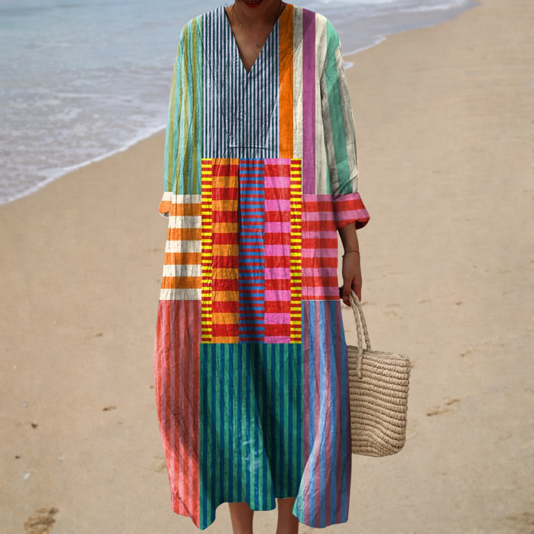 Frida | Artistic Colourblock Dress