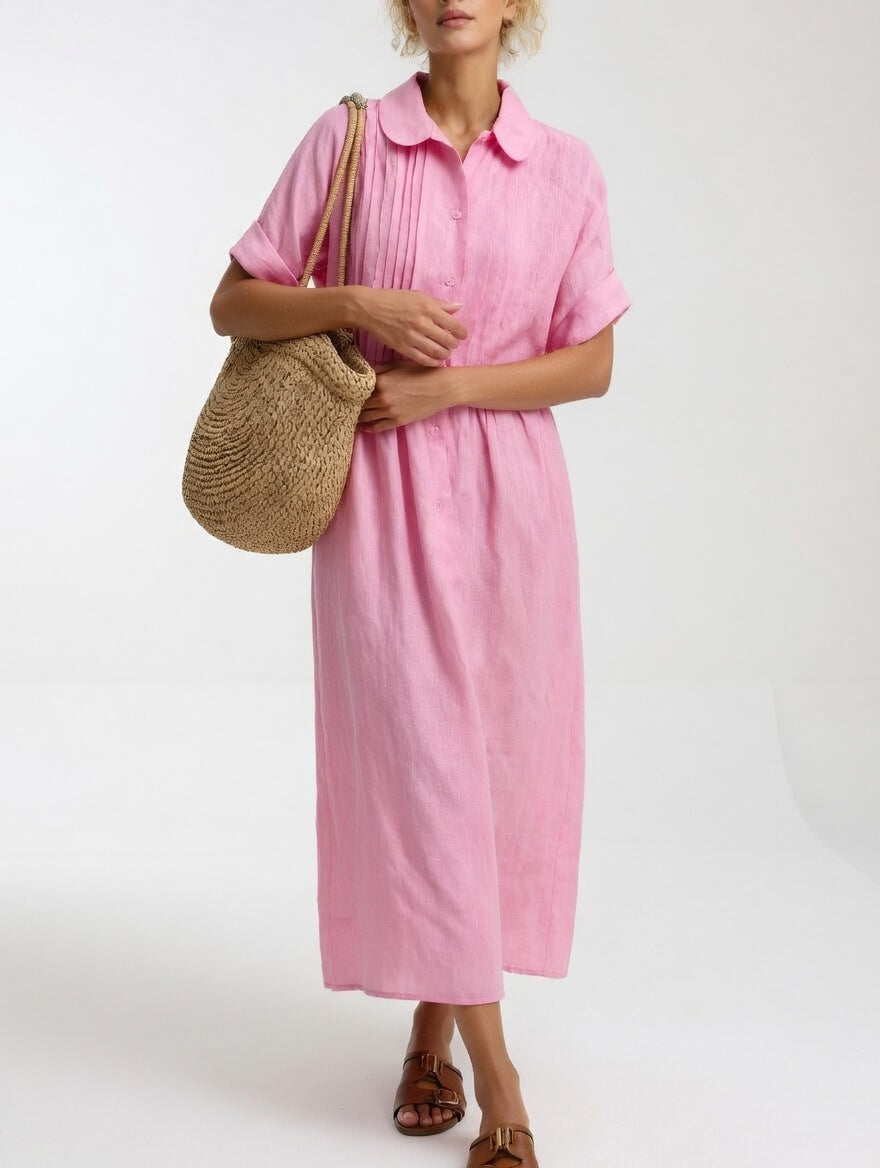 Lysandra™ — Fluid Summer Shirt Dress