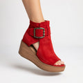 Orélisse™ - Open-toe Wedge Ankle Boots in Modern Style