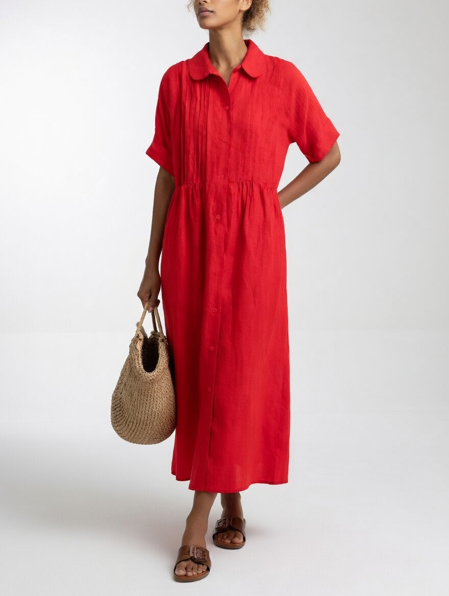 Lysandra™ — Fluid Summer Shirt Dress