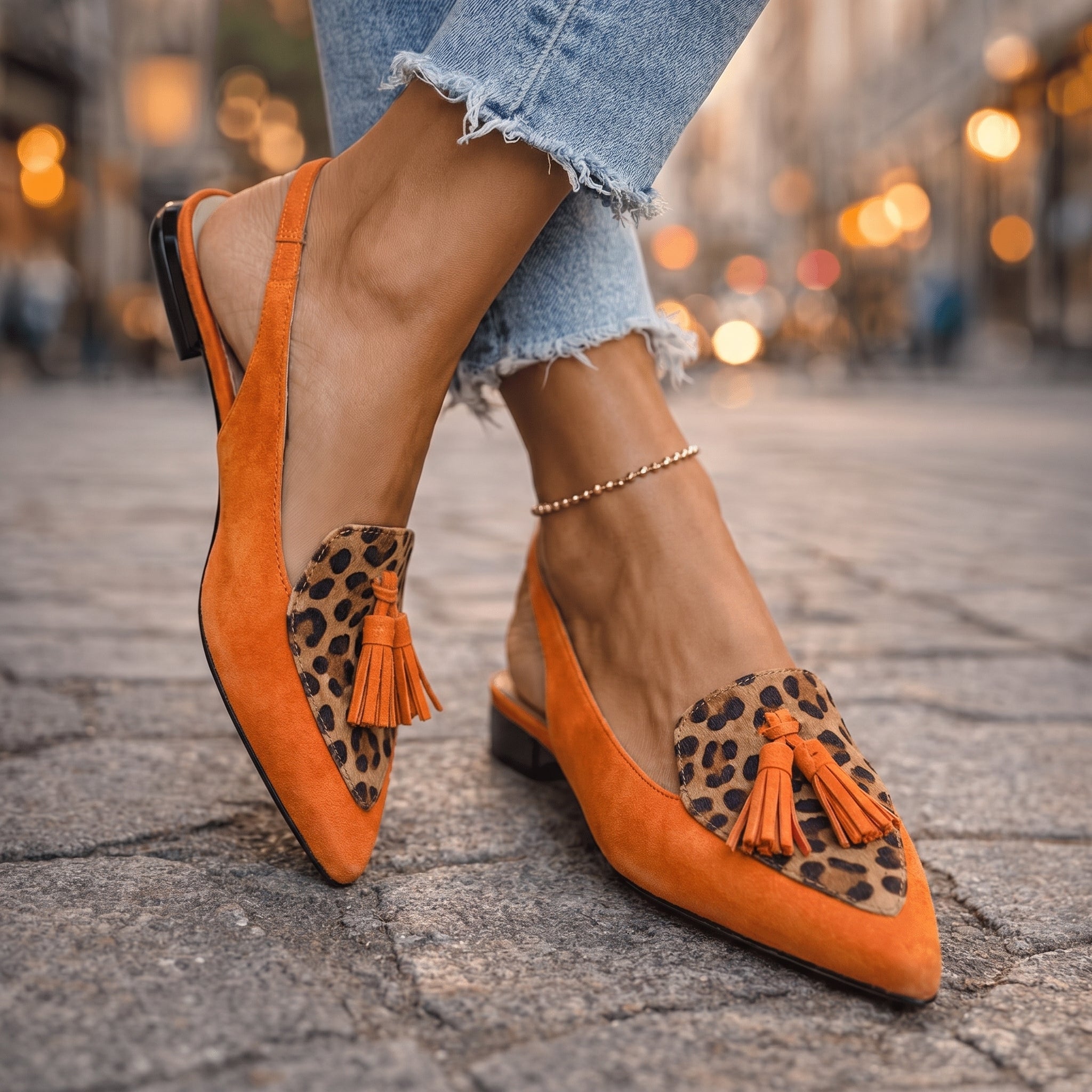 Rosemary | Bicolour Flat Mule