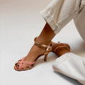 Amélia™ — Woven Sandal with Stiletto Heel in Feminine Retro Elegance