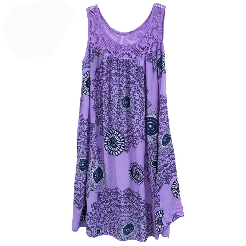 Violet — Mandala Print Swing Dress