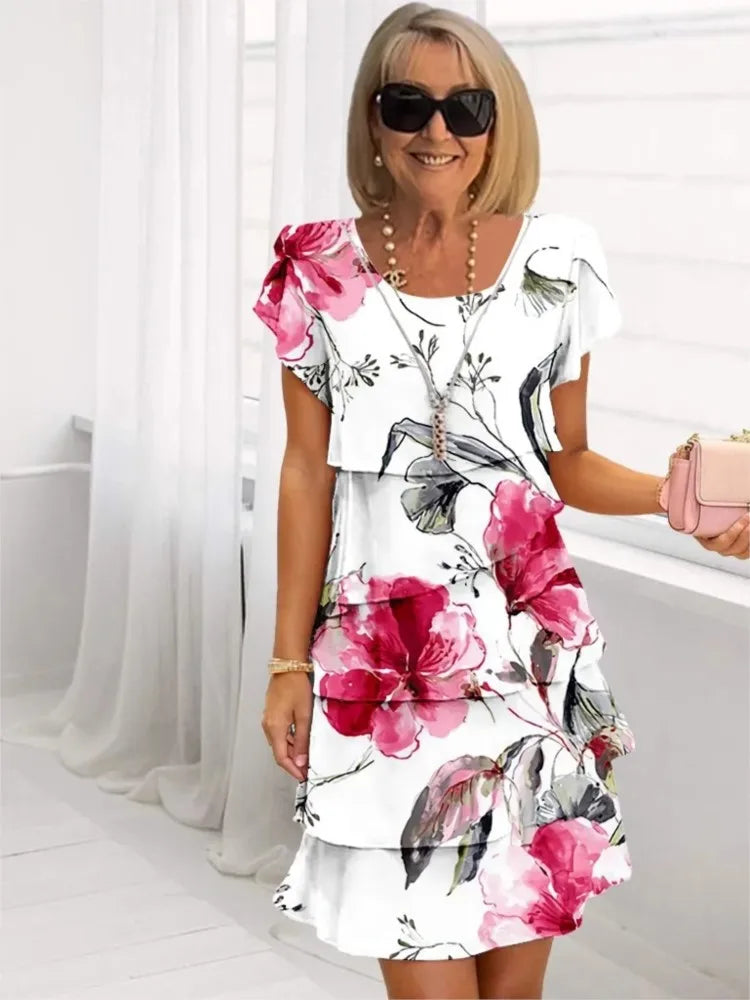 Éliane – Elegant Fluid Dress with Ruffles