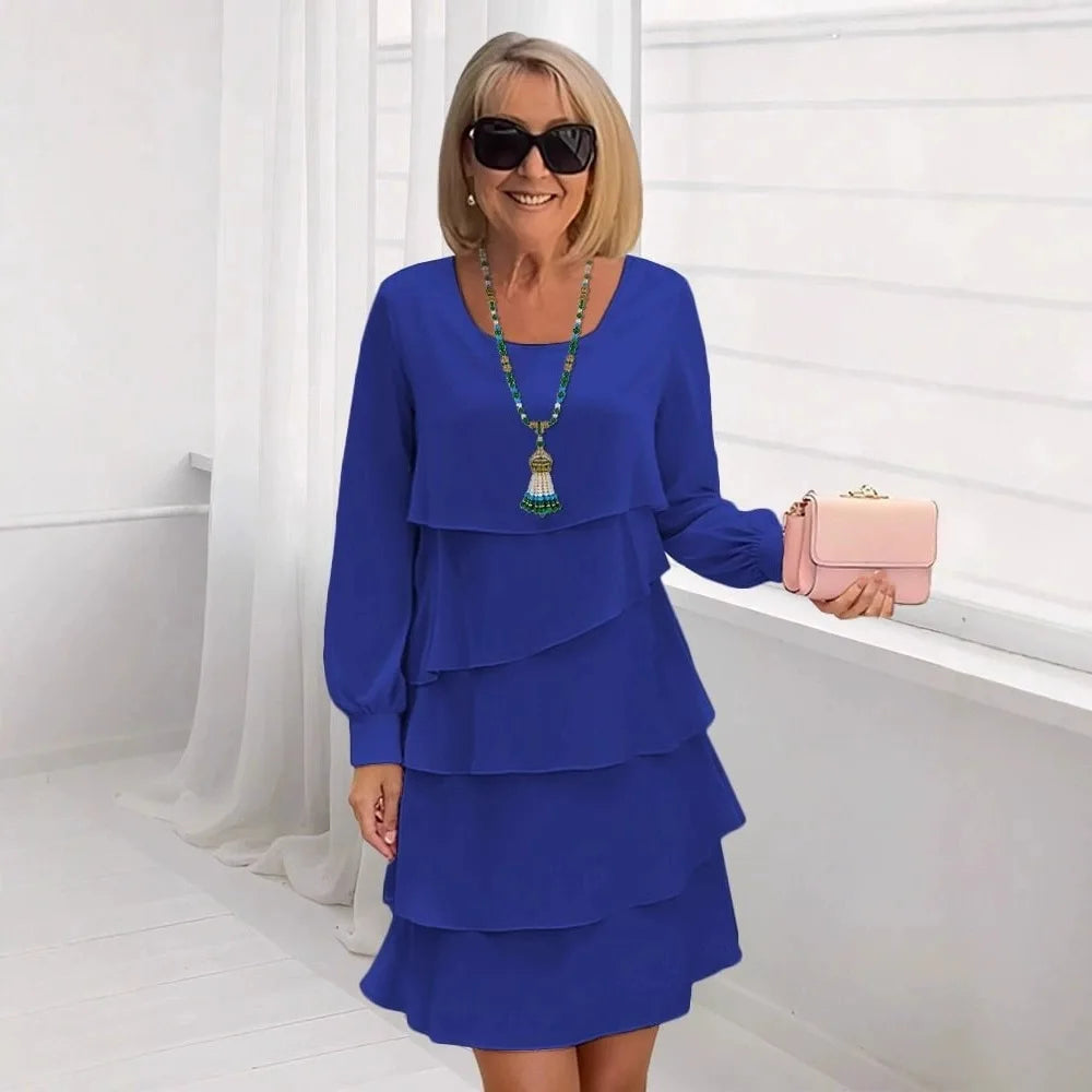 Madeleine – Elegant Fluid Dress with Ruffles