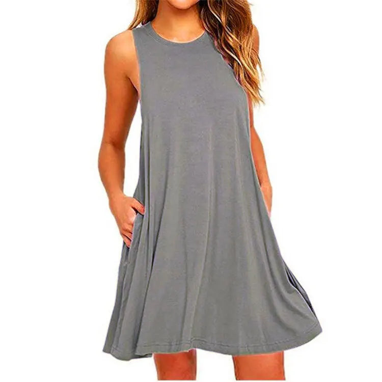 Susan — Sleeveless Swing Dress