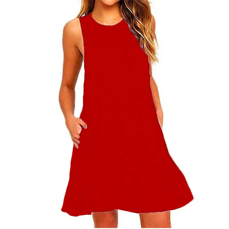 Susan — Sleeveless Swing Dress