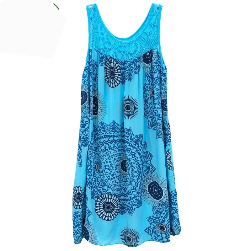 Violet — Mandala Print Swing Dress