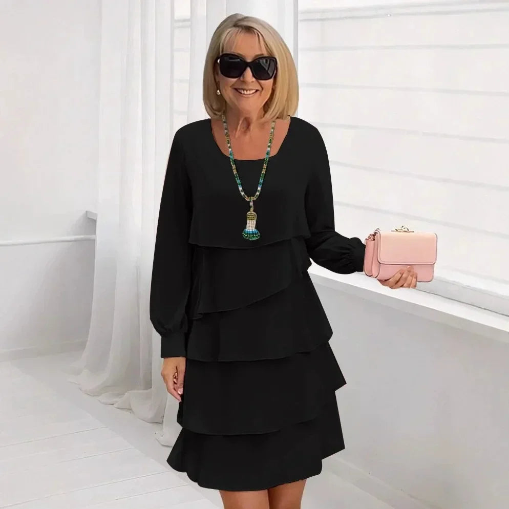 Madeleine – Elegant Fluid Dress with Ruffles