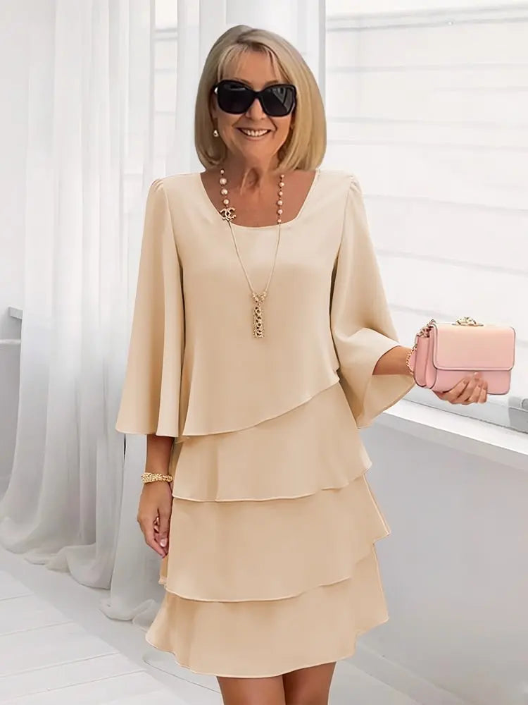 Élise – Elegant Fluid Dress with Ruffles