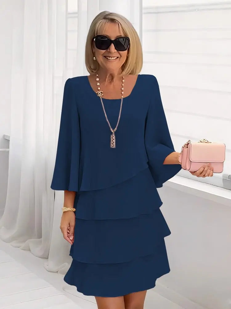 Élise – Elegant Fluid Dress with Ruffles