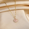 Sakura Rose Romantic Stainless Steel Necklace