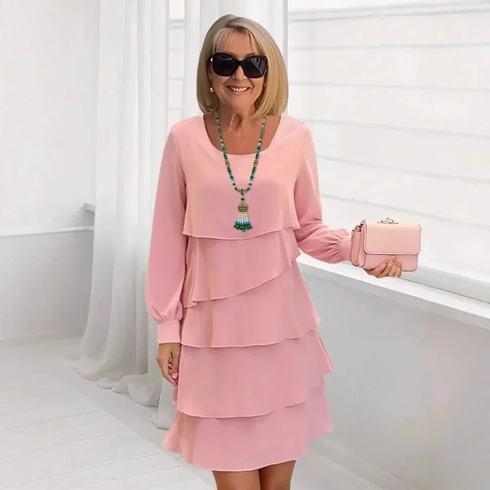 Madeleine – Elegant Fluid Dress with Ruffles