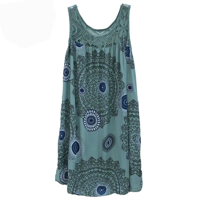 Violet — Mandala Print Swing Dress
