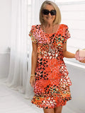 Brigitte – Elegant Fluid Dress with Ruffles