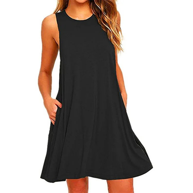 Susan — Sleeveless Swing Dress