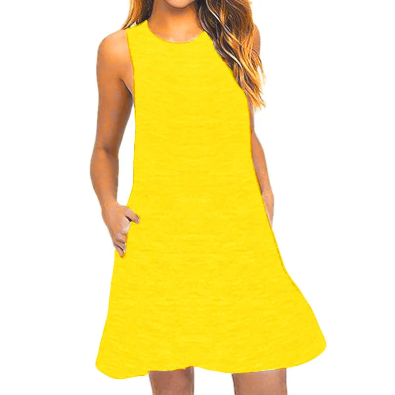 Susan — Sleeveless Swing Dress