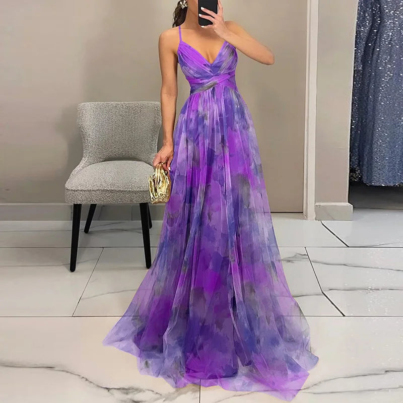 Giselle - Long dress with a charming floral print