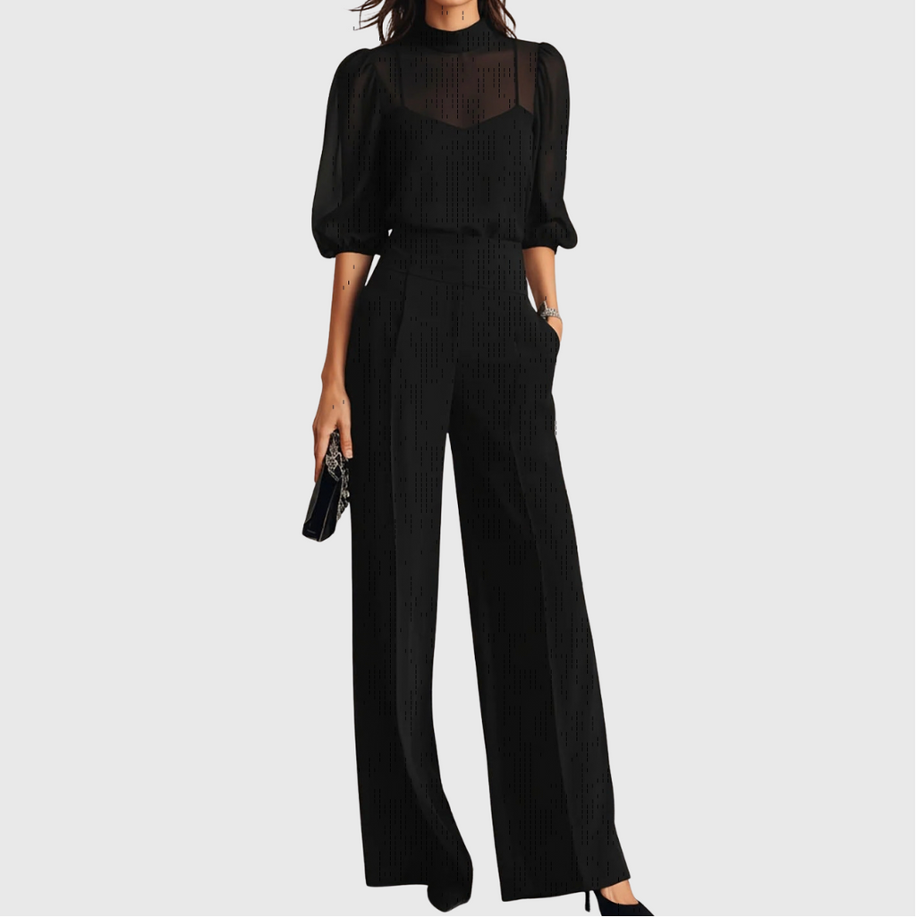 Elodie | Three-Piece Set Comprising a Top and Wide-Leg Trousers