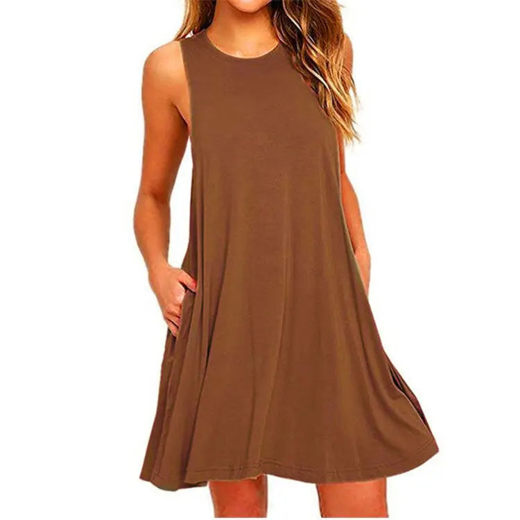 Susan — Sleeveless Swing Dress