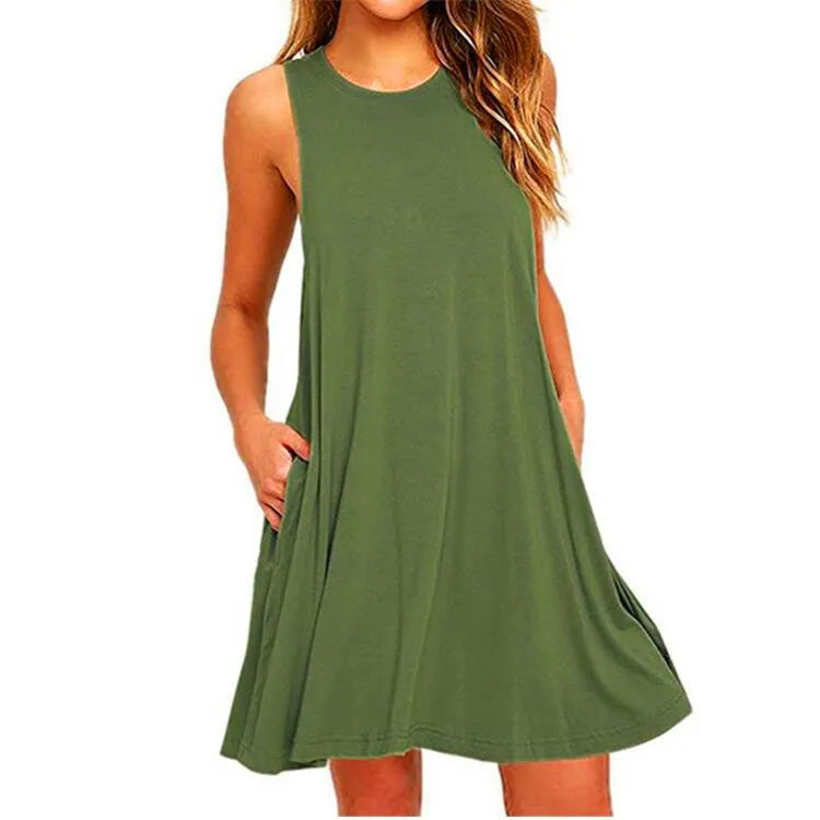 Susan — Sleeveless Swing Dress