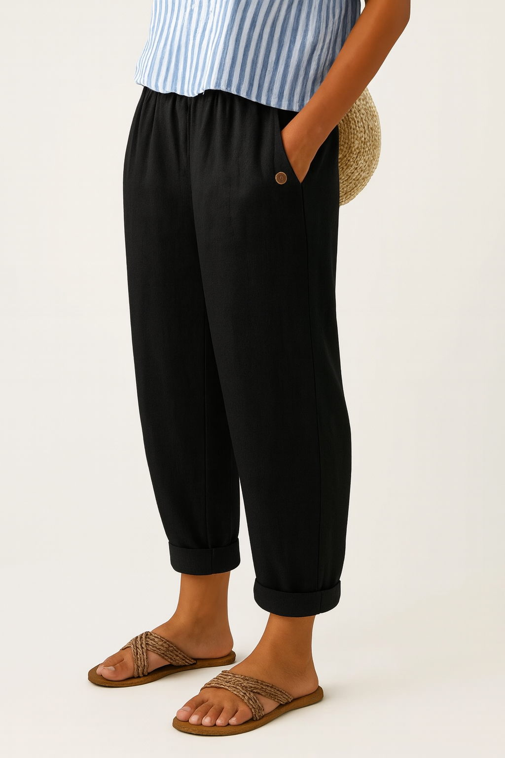 Stella | Timeless Linen-Look Trousers