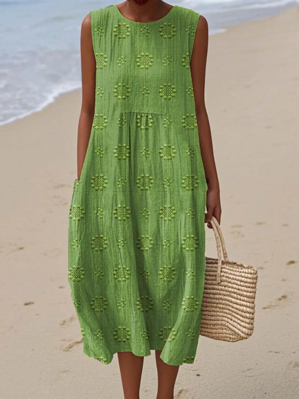 Rose™| Embroidered Midi Dress