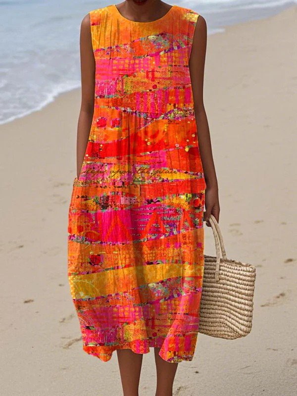Faye™ | Midi Dress Sunset